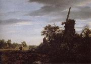 Jacob van Ruisdael A Windmill near Fields USA oil painting artist